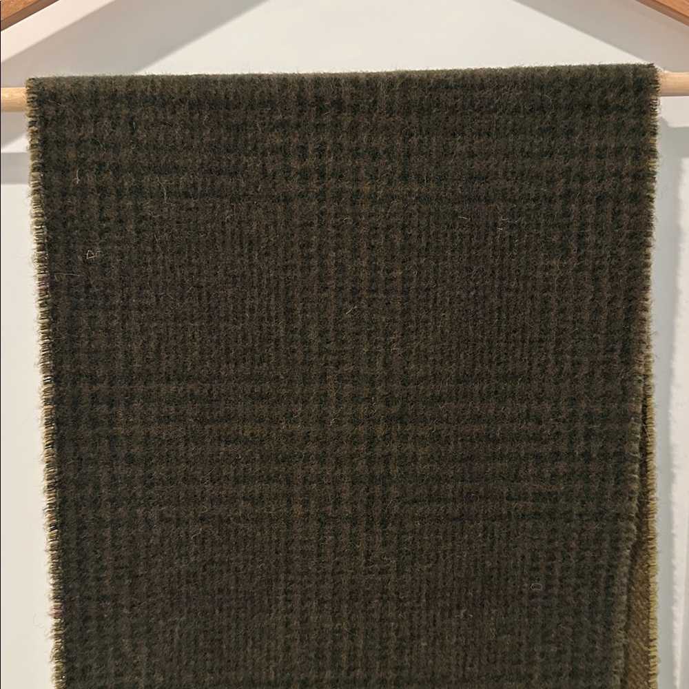 Polo by Ralph Lauren Reversible Dark Green Plaid Scarf - Picture 5 of 9